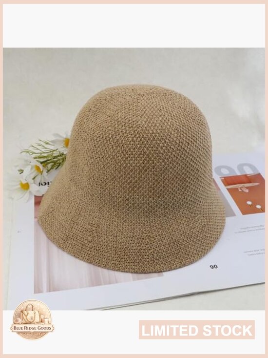Woven Bucket Hat Foldable Packable Fishing Hat for Women main image 7